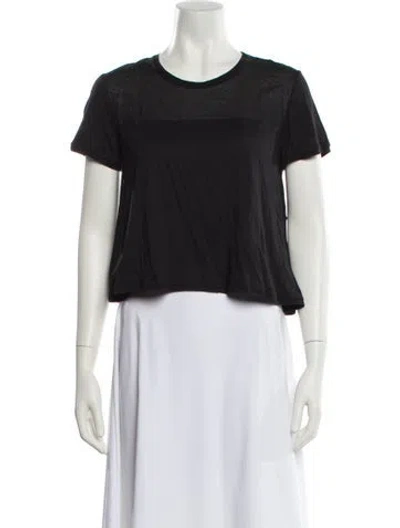 Pre-owned 3.1 Phillip Lim Scoop Neck Short Sleeve T-shirt In Black