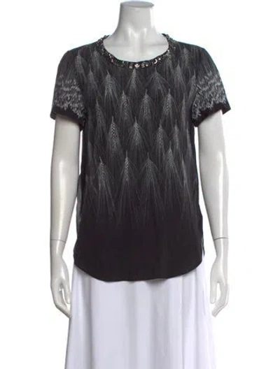 Pre-owned 3.1 Phillip Lim Scoop Neck Short Sleeve T-shirt In Black