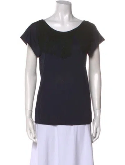 Pre-owned 3.1 Phillip Lim Scoop Neck Short Sleeve T-shirt In Blue
