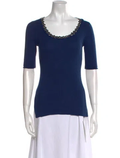 Pre-owned 3.1 Phillip Lim Scoop Neck Short Sleeve T-shirt In Blue