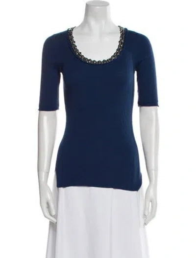 Pre-owned 3.1 Phillip Lim Scoop Neck Short Sleeve T-shirt In Blue