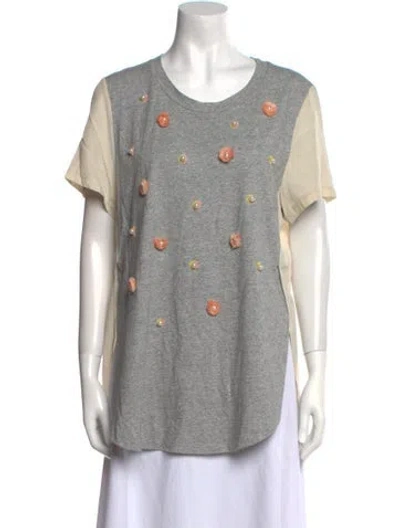 Pre-owned 3.1 Phillip Lim Scoop Neck Short Sleeve T-shirt In Gray