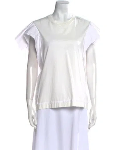 Pre-owned 3.1 Phillip Lim Scoop Neck Short Sleeve T-shirt In White