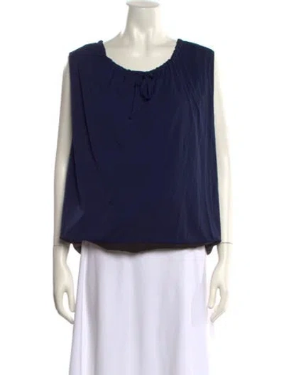Pre-owned 3.1 Phillip Lim Scoop Neck Sleeveless Blouse In Blue