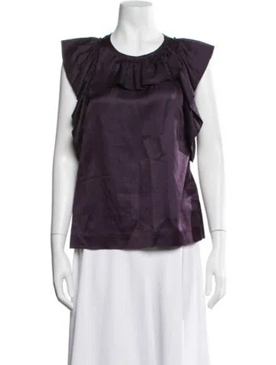 Pre-owned 3.1 Phillip Lim Scoop Neck Sleeveless Blouse In Purple