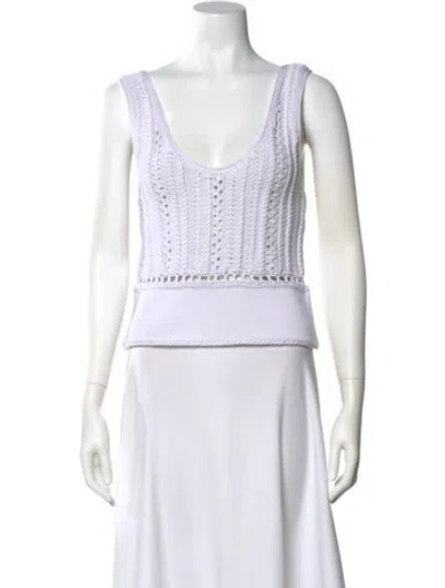 Pre-owned 3.1 Phillip Lim Scoop Neck Sleeveless Crop Top In Neutral