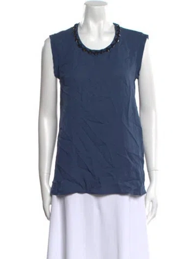 Pre-owned 3.1 Phillip Lim Scoop Neck Sleeveless Top In Blue