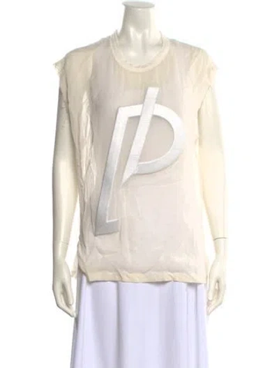 Pre-owned 3.1 Phillip Lim Scoop Neck Sleeveless T-shirt In Neutral