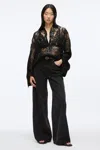 3.1 Phillip Lim Sequin Lace Oversized Shirt In Blk Multi