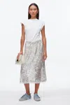 3.1 Phillip Lim Sequin Midi Skirt In Gray