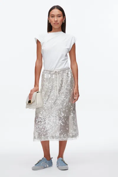 3.1 Phillip Lim Sequin Midi Skirt In Gray