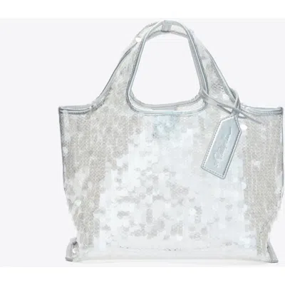 3.1 Phillip Lim Sequin Mini Market Tote In Silver