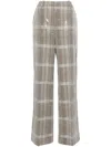 3.1 Phillip Lim Sequin Plaid Trouser In Br206 Brown Multi