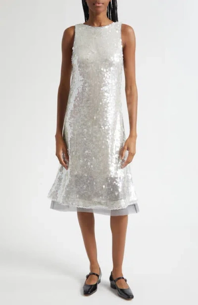 3.1 Phillip Lim Sequin-embellished Midi Dress In Gray