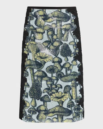 3.1 Phillip Lim Sequined Mushroom Lace Slip Skirt In Sky Blue Multi