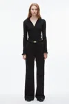3.1 Phillip Lim Shadow Stripe Pullover Polo In Black