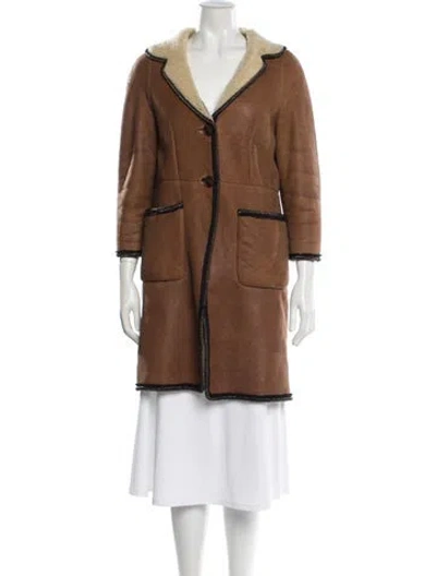 Pre-owned 3.1 Phillip Lim Shearling Coat In Brown