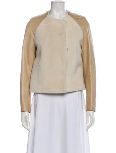 Pre-owned 3.1 Phillip Lim Shearling Fur Jacket In Neutral