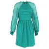 3.1 Phillip Lim Sheer-accent Knee-length Dress In Green Wool And Silk In Green