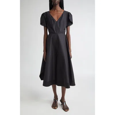 3.1 Phillip Lim Short Sleeve A-line Dress In Black