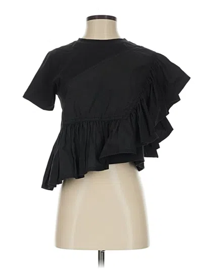 Pre-owned 3.1 Phillip Lim Short Sleeve Blouse In Black