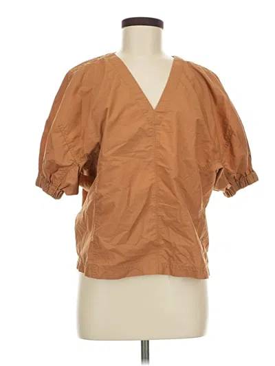 Pre-owned 3.1 Phillip Lim Short Sleeve Blouse In Brown