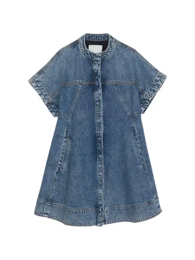 3.1 Phillip Lim Trapeze Light Denim Dress In Blue