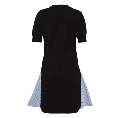 3.1 Phillip Lim Short Sleeve Mini Combo Dress In Black
