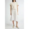 3.1 Phillip Lim Short Sleeve Mixed Media Dress In Ecru-white