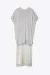 3.1 Phillip Lim Short Sleeve Multi-combo Embellished Dress With Snaps In Gray