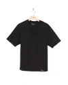 3.1 Phillip Lim Short Sleeve Oversized Boxy V-neck Tee In Black