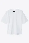 3.1 Phillip Lim Short Sleeve Oversized Boxy V-neck Tee In White