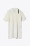 3.1 Phillip Lim Short Sleeve Polo With Poplin Shirting Layer In Neutral
