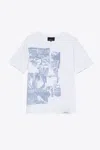 3.1 Phillip Lim Short Sleeve Postcard Screen Print Perfe In White Postcard Print
