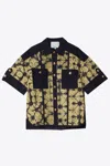 3.1 Phillip Lim Short Sleeve Printed Broderie Anglaise Camp Shirt In Black