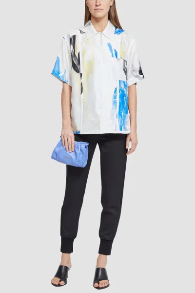 3.1 Phillip Lim Short Sleeve Printed Silk Twill Camp Shirt In Multi