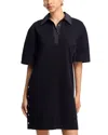 3.1 Phillip Lim Short Sleeve Rip Stop Polo Dress In Black