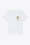 3.1 Phillip Lim Short Sleeve T-shirt With Mixed Media Flower Embroidery In White
