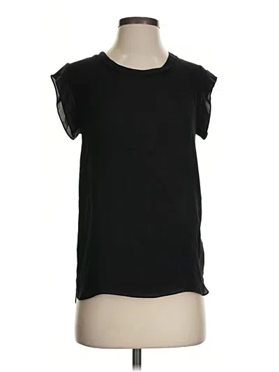 Pre-owned 3.1 Phillip Lim Short Sleeve Top Black Crew Neck Tops