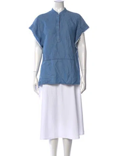 Pre-owned 3.1 Phillip Lim Short Sleeve Top In Blue