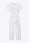 3.1 Phillip Lim Short Sleeve Utility Belted Vneck Jumpsuit In Neutral