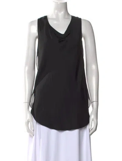 Pre-owned 3.1 Phillip Lim Silk Cowl Neck Top In Black