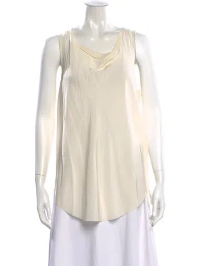 Pre-owned 3.1 Phillip Lim Silk Cowl Neck Top In Neutral
