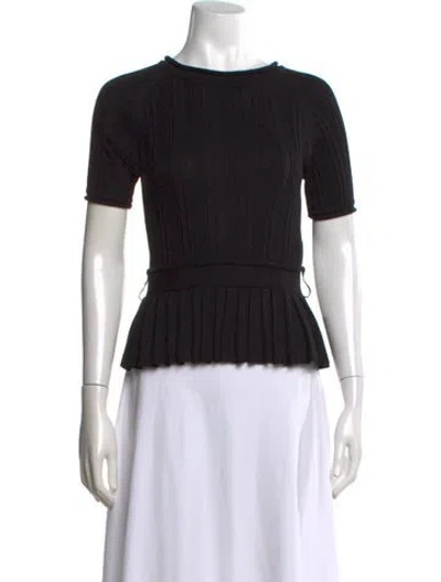 Pre-owned 3.1 Phillip Lim Silk Crew Neck Sweater In Black