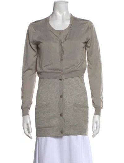 Pre-owned 3.1 Phillip Lim Silk Crew Neck Sweater In Gray