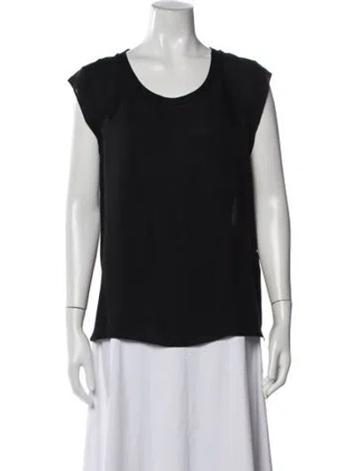 Pre-owned 3.1 Phillip Lim Silk Crew Neck Top In Black