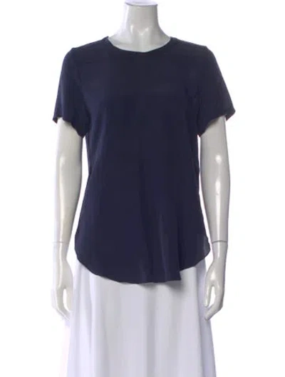 Pre-owned 3.1 Phillip Lim Silk Crew Neck Top In Blue