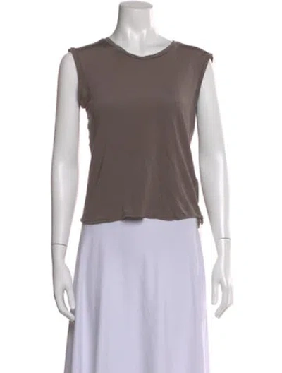 Pre-owned 3.1 Phillip Lim Silk Crew Neck Top In Gray