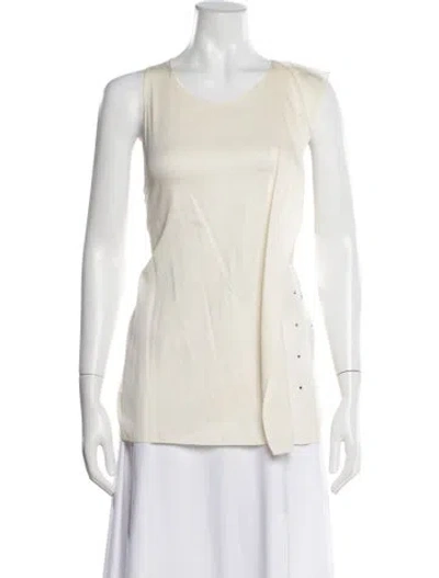 Pre-owned 3.1 Phillip Lim Silk Crew Neck Top In Neutral