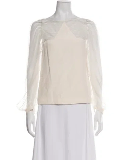 Pre-owned 3.1 Phillip Lim Silk Crew Neck Top In Neutral